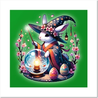 Cute Easter Bunny Magician Posters and Art